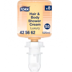 Tork Cremă de Duș Mini Pentru Spălare Păr & Corp - Luxury 525ml