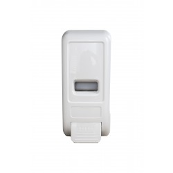 Dozator manual pentru sapun lichid, alb-gri, AQAS, 1L  Dozator manual pentru sapun lichid, alb-gri, AQAS, 1L