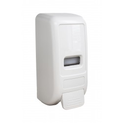 Dozator manual pentru sapun lichid, alb-gri, AQAS, 1L  Dozator manual pentru sapun lichid, alb-gri, AQAS, 1L