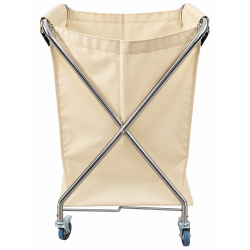 Carucior profesional pentru colectarea si transportul lenjeriei, cu sac textil