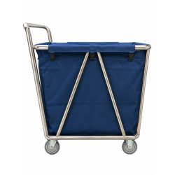 Carucior profesional pentru colectarea si transportul lenjeriei, inox