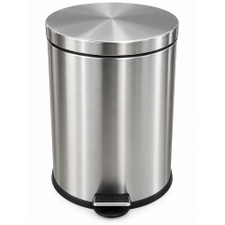 Coș de gunoi din inox cu pedală și capac soft-close, 20 L