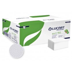 Prosoape pliate V fold, in 2 straturi, Lucart deink, 150 foi/pachet Prosoape pliate V fold, in 2 straturi, Lucart deink, 150 foi/pachet