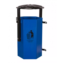 Cos stradal pentru gunoi, Albastru, Metal, 50 L Cos stradal pentru gunoi, Albastru, Metal, 50 L