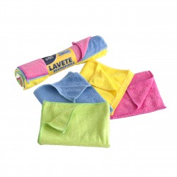 Lavete microfibra plusata, Sonic 30 x 40 cm, 4 buc/ set  Lavete microfibra plusata, Sonic 30 x 40 cm, 4 buc/ set