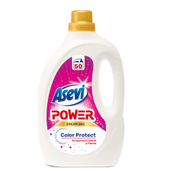 Detergent rufe ASEVI POWER ACTIVE GEL  Color Protect 50 spalari, 2.5 L