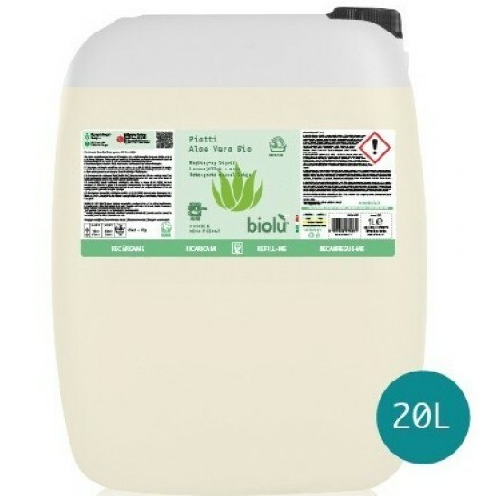 Detergent ecologic pentru spalat vase cu aloe vera, 20L - Biolu                                     