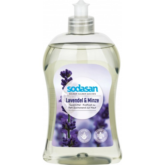 Detergent vase lichid bio lavanda si menta 500 ml Sodasan                                           