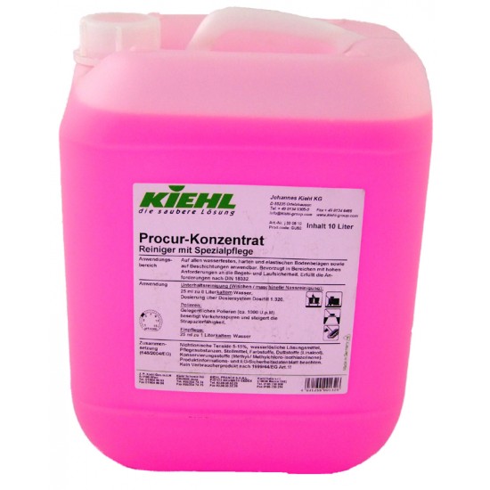 PROCUR CONCENTRAT Automat -Detergent de intretinere cu substante de protectie, evita aderenta gumei de mestecat, a etichetelor, 10L, Kiehl