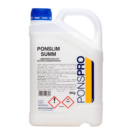 Detergent concentrat Manual pardoseli 5L Asevi Ponslim-Summ Detergent concentrat Manual pardoseli 5L Asevi Ponslim-Summ
