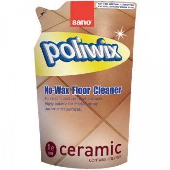 Detergent pardoseli delicate Sano Poliwix Ceramic rezerva economica 750ml