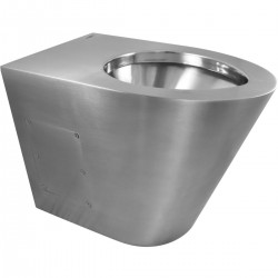 Toaletă antivandalism, de podea, cu evacuare orizontală – inox satinat, Nofer Toaletă antivandalism, de podea, cu evacuare orizontală – inox satinat, Nofer