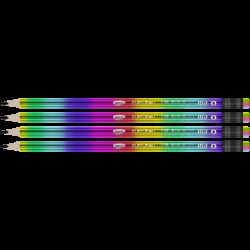Creion negru cu radiera curcubeu daco cg108 Creion negru cu radiera curcubeu daco cg108