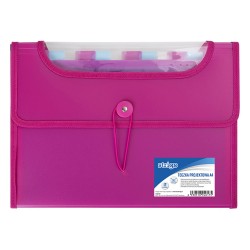 Dosar Strigo Plastic Extensibil A4 12 Compartimente Roz, cu elastic Dosar Strigo Plastic Extensibil A4 12 Compartimente Roz, cu elastic