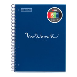 Caiet cu spira, Miquelrius, Emotion, A4, matematica, 120 file, coperta carton dur, albastru Caiet cu spira, Miquelrius, Emotion, A4, matematica, 120 file, coperta carton dur, albastru