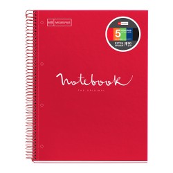 Caiet cu spira, Miquelrius, Emotion, A4, matematica, 120 file, coperta carton dur, rosu Caiet cu spira, Miquelrius, Emotion, A4, matematica, 120 file, coperta carton dur, rosu