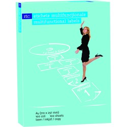 Etichete autoadezive RTC, A4, 210 x 297 mm, 100 bucati, 100 coli/top Etichete autoadezive RTC, A4, 210 x 297 mm, 100 bucati, 100 coli/top