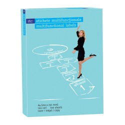 Etichete autoadezive RTC, A4, 70 x 37 mm, 2400 bucati, 100 coli/top Etichete autoadezive RTC, A4, 70 x 37 mm, 2400 bucati, 100 coli/top