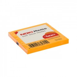 Notite adezive, Noki, portocaliu, 75 x 75 mm, 100 file/set Notite adezive, Noki, portocaliu, 75 x 75 mm, 100 file/set