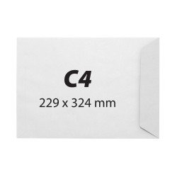Plic C4, 229 x 324 mm, alb, autoadeziv, 90 g/mp, 250 bucati/cutie Plic C4, 229 x 324 mm, alb, autoadeziv, 90 g/mp, 250 bucati/cutie