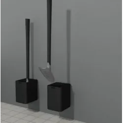 Perie Wc cu Suport STOKHOLM Negru Sanimaid 