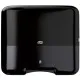 Dispenser negru de prosoape din hartie mini Tork, V si ZZ Fold, capacitate de 300 servetele Dispenser negru de prosoape din hartie mini Tork, V si ZZ Fold, capacitate de 300 servetele