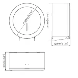 Dispenser hartie igienica rola Jumbo, Mediclinics, inox negru