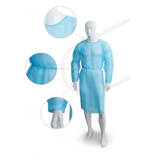 Halat de protectie din material nețesut (cu elastic) 10 buc/ set Halat de protectie din material nețesut (cu elastic) 10 buc/ set