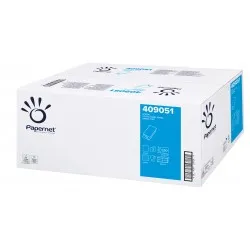 Prosoape albe de hartie, pliate V fold, 24 x 21 cm, in 2 straturi, Papernet, 250 buc/pachet, 15 pac/bax