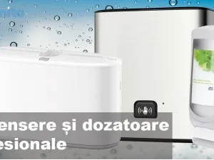 Dotări profesionale pentru toalete - dispensere, uscătoare și alte accesorii igienice Dotări profesionale pentru toalete - dispensere, uscătoare și alte accesorii igienice