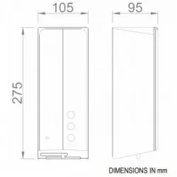 Dozator sapun sau dezinfectant, cu senzor, alb, 1L, Nofer Dozator sapun sau dezinfectant, cu senzor, alb, 1L, Nofer